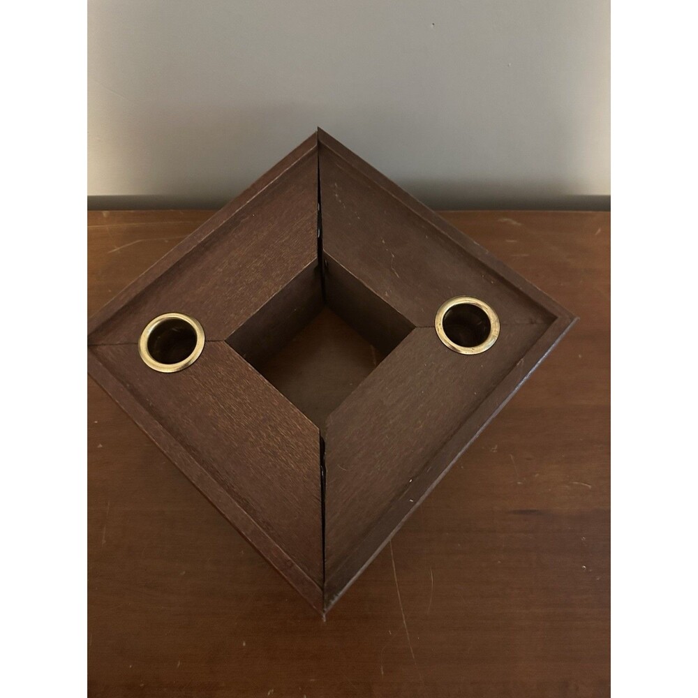 Vintage Home Interiors Corner Wall Candle Sconces Set of 2 Wood Candle Holders